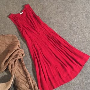 L’Agence Red Silk Crepe Dress - size 4